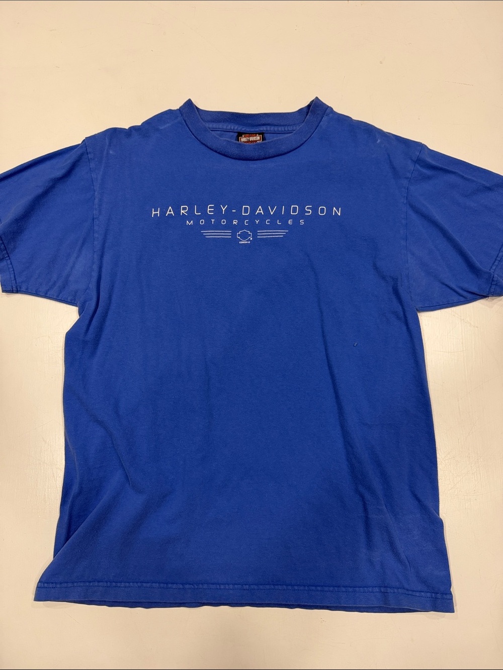 Harley-Davidson Royal Blue Crewneck Tee with White Logo